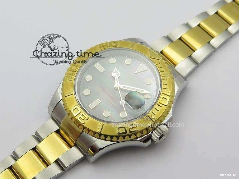 1227 MultiPurpose Yacht-Master 116622 JF Best Edition SS YG Gray MOP Dial On Bracelet A 3863